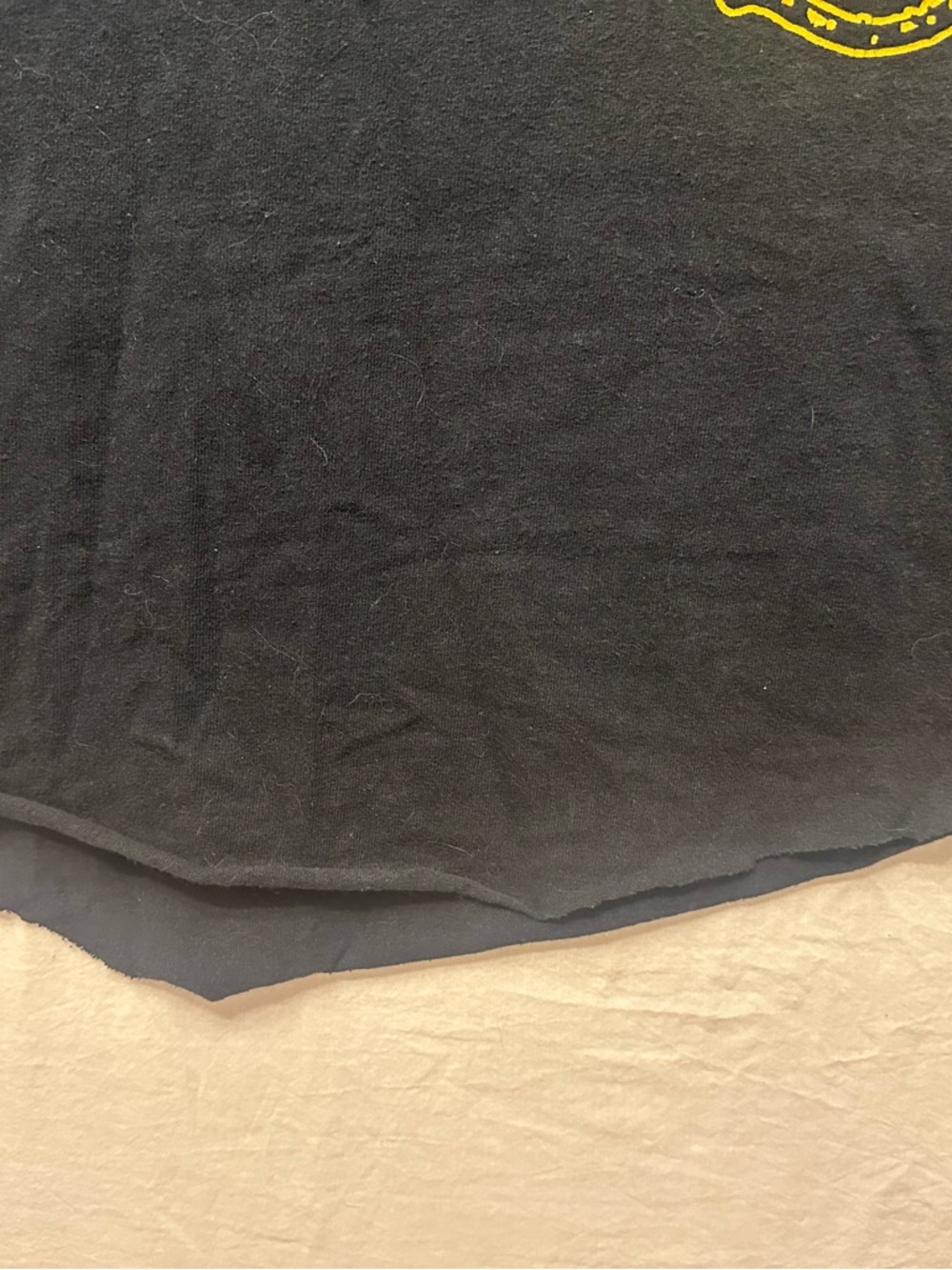 Seinfeld New York Crew Graphic Crop Top Small Black Gildan Upcycled TV Show Tee - Picture 5 of 7